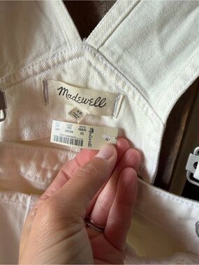 Madewell Off-white Tailored Wide-Leg Overalls